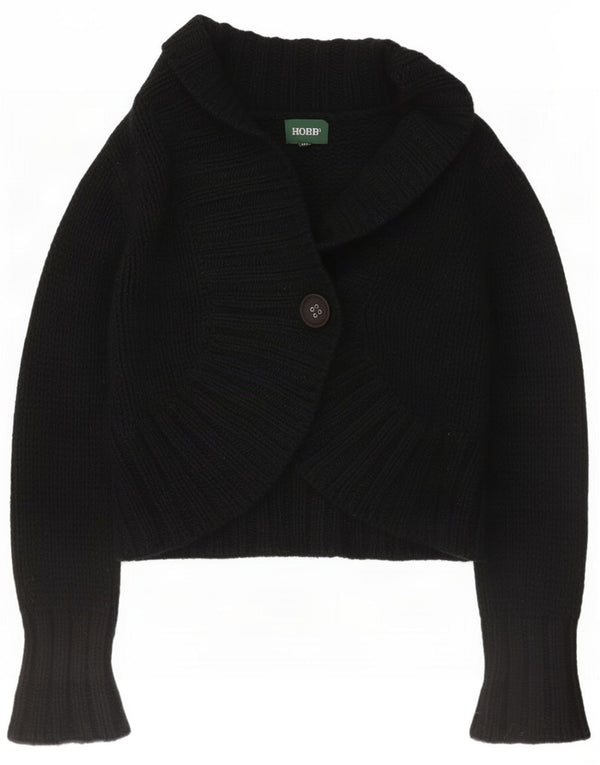 Hobbs Womens Crop Cardigan Pull UK 10 Petit Noir
