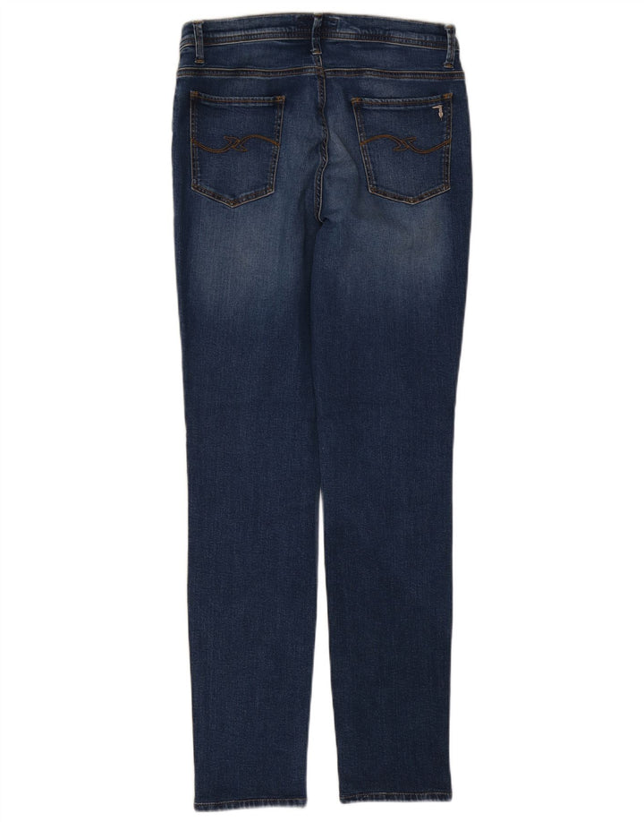 Trussardi Jean Slim W30 L30 Bleu Coton Femme