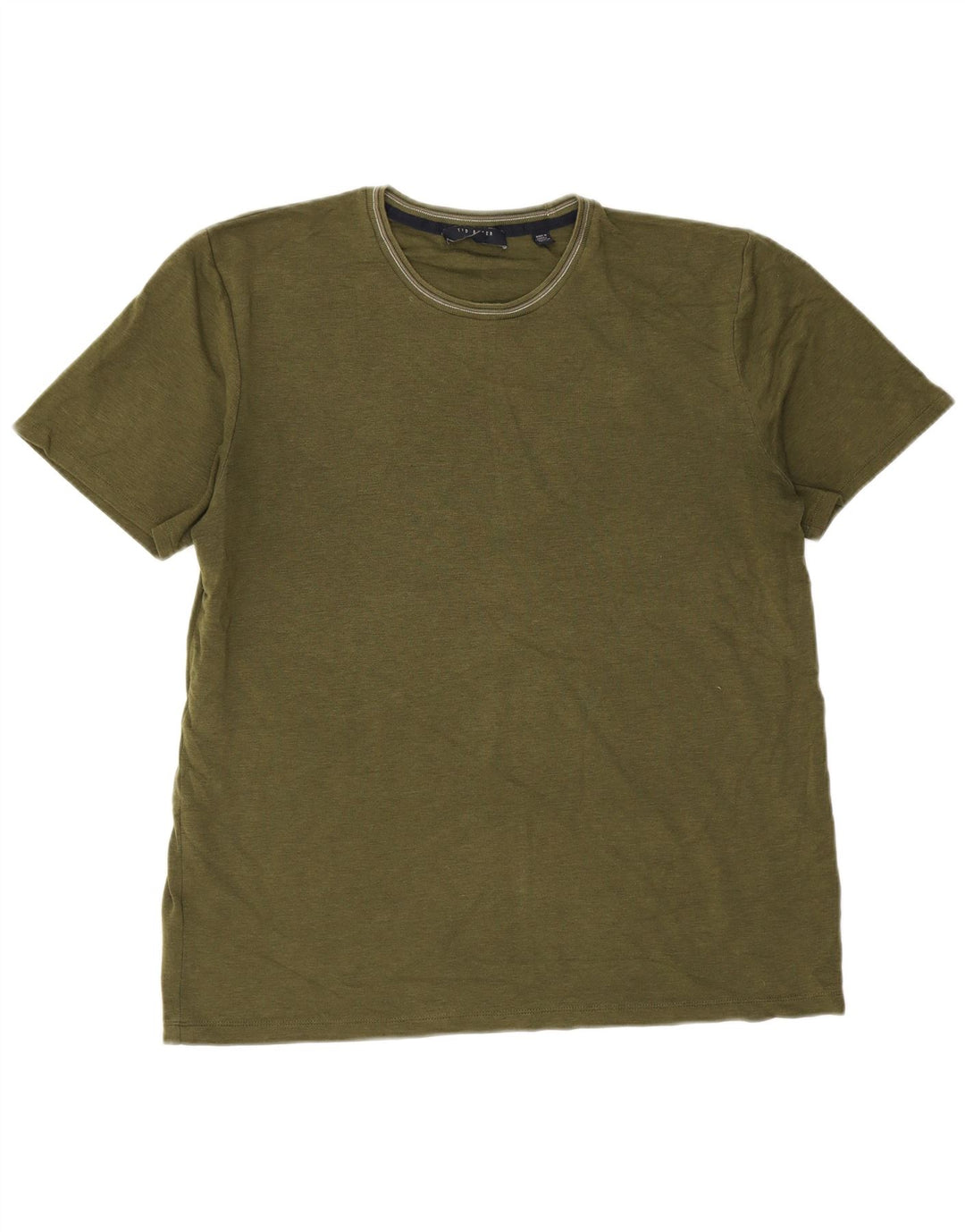 Ted Baker T-Shirt Homme Taille 4 Grand Kaki Coton