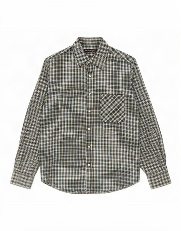 Rosengarten Chemise en flanelle homme vert moyen à carreaux en coton