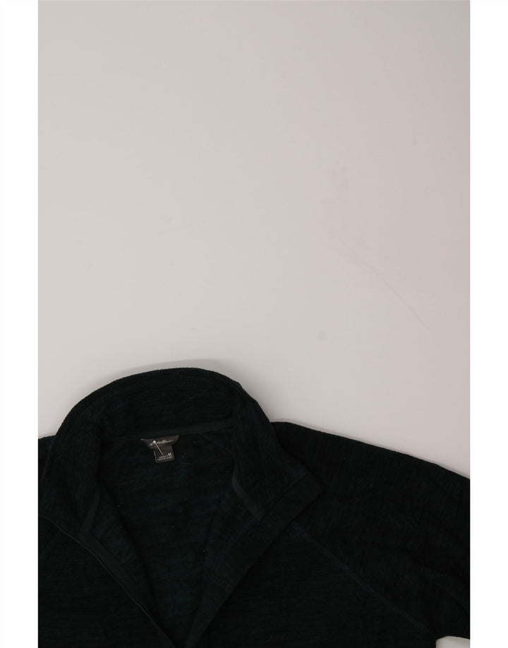EDDIE BAUER Womens Zip Neck Fleece Jumper UK 14 Medium Green Polyester Vintage Eddie Bauer and Second-Hand Eddie Bauer from Messina Hembry 