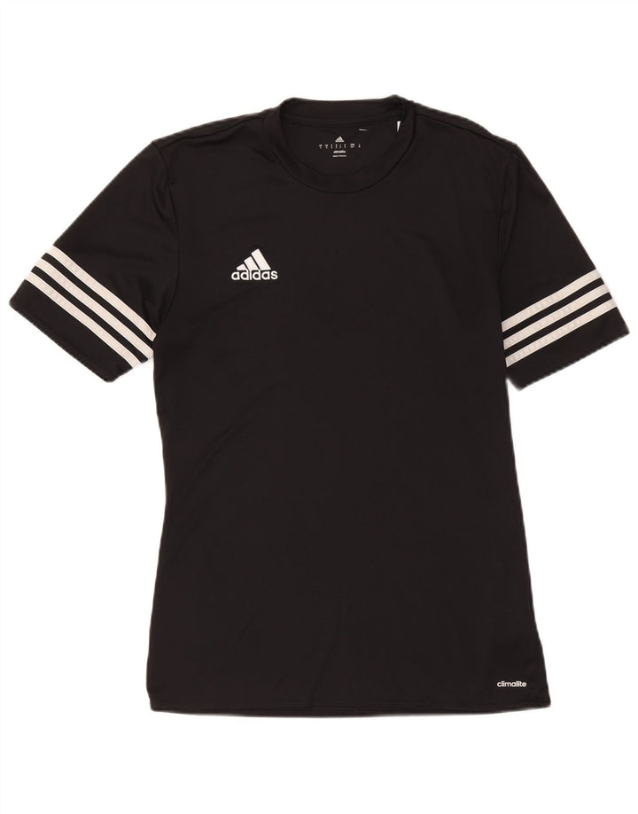 Adidas Hommes Climalite T-Shirt Haut Petit Noir Polyester