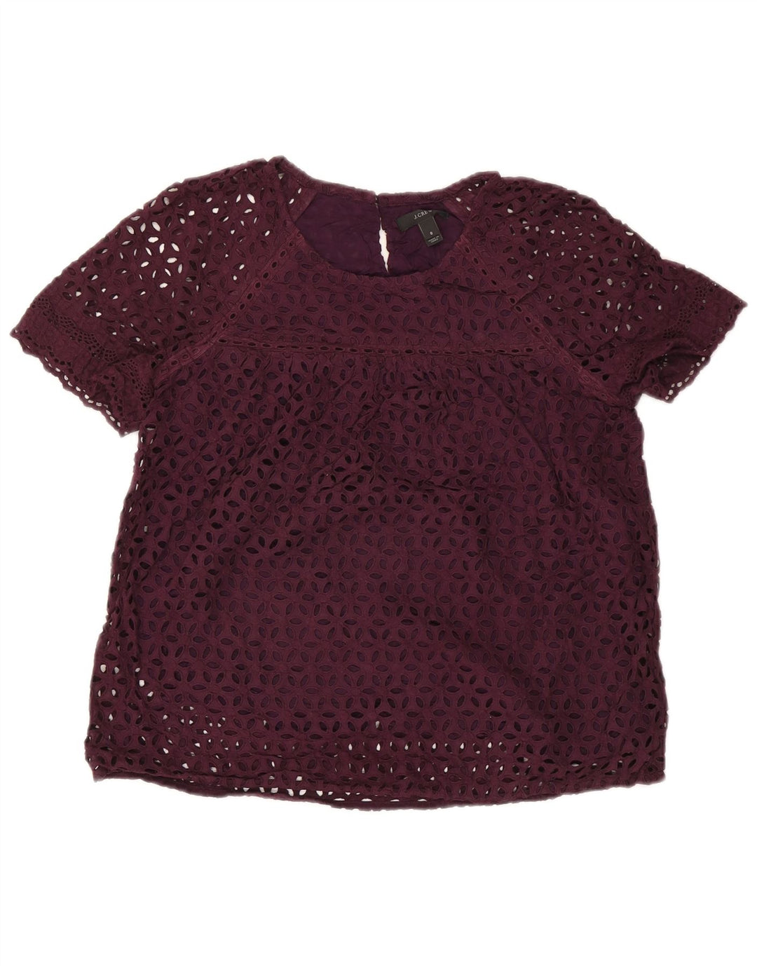 J. CREW Chemisier pour femme US 8 en coton floral violet moyen