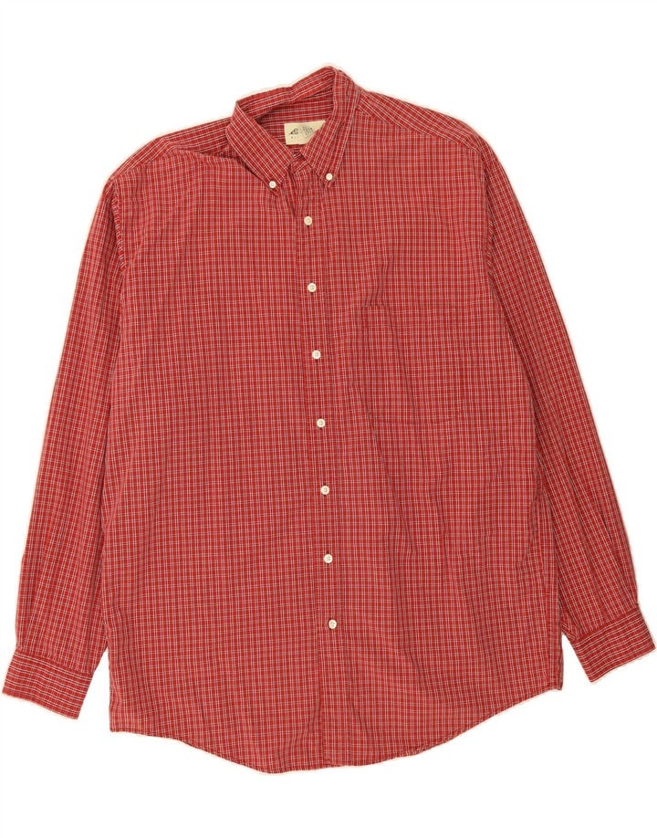 EDDIE BAUER Mens Shirt Large Red Check Cotton Vintage Eddie Bauer and Second-Hand Eddie Bauer from Messina Hembry 