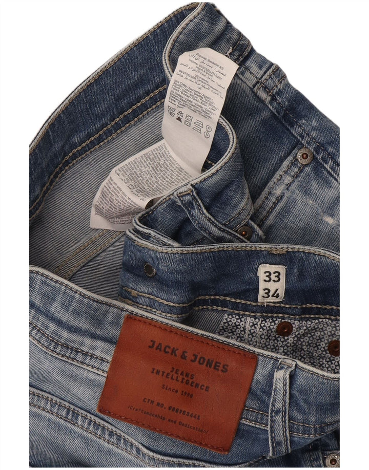 Jack & Jones Jean Slim effet vieilli W33 L34 pour homme en coton bleu
