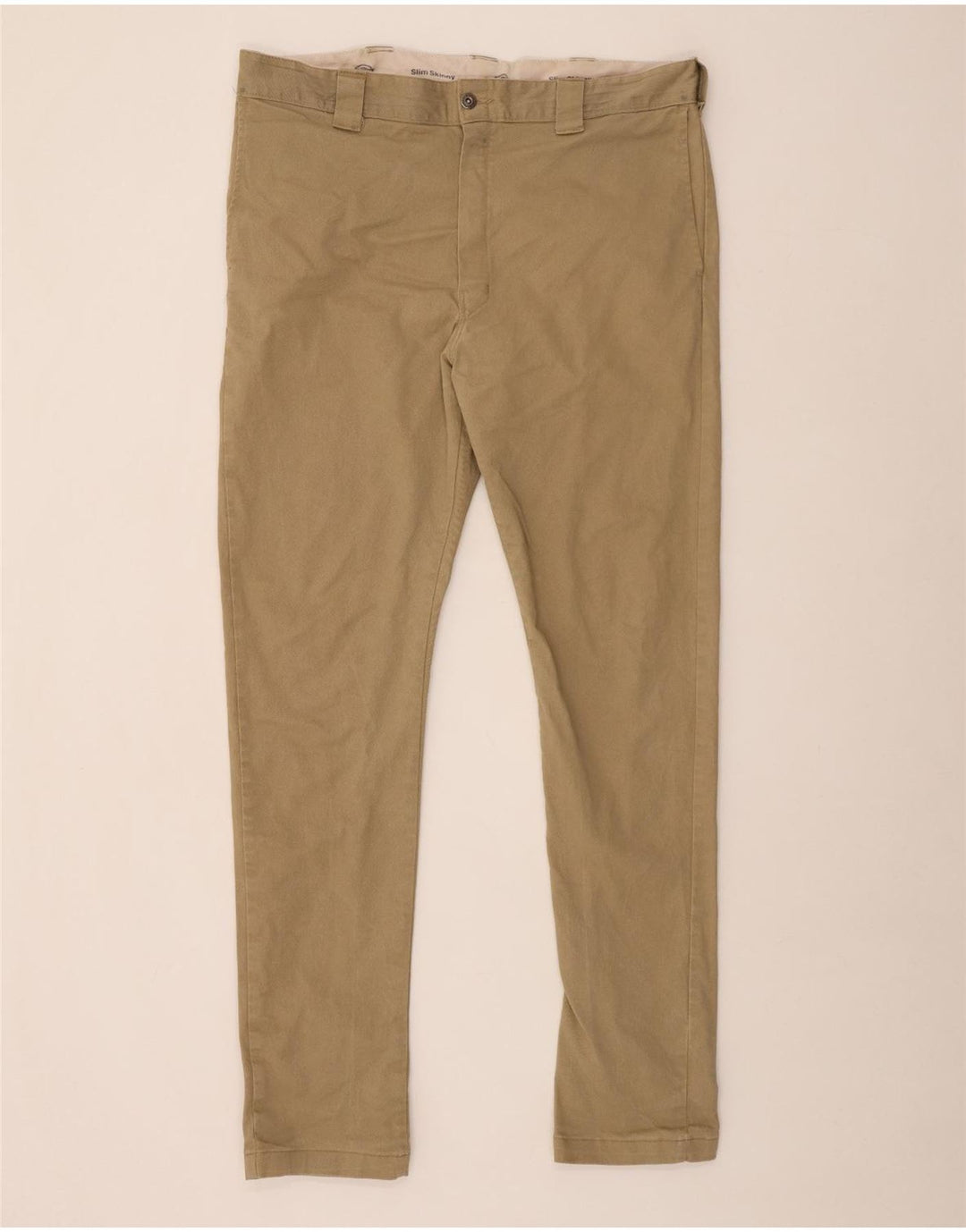 DICKIES Pantalon Chino Slim Skinny Homme W38 L34 Coton Beige