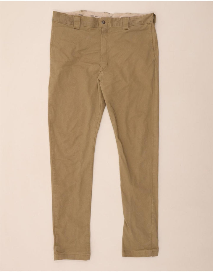 DICKIES Pantalon Chino Slim Skinny Homme W38 L34 Coton Beige