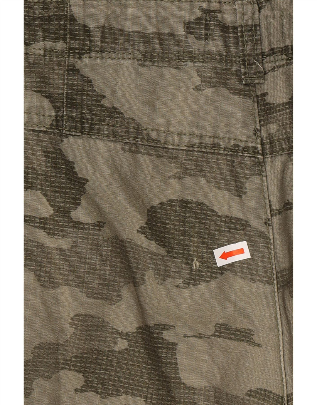 BENETTON Short Cargo Garçon 13-14 Ans 3XL W30 Kaki Camouflage Coton