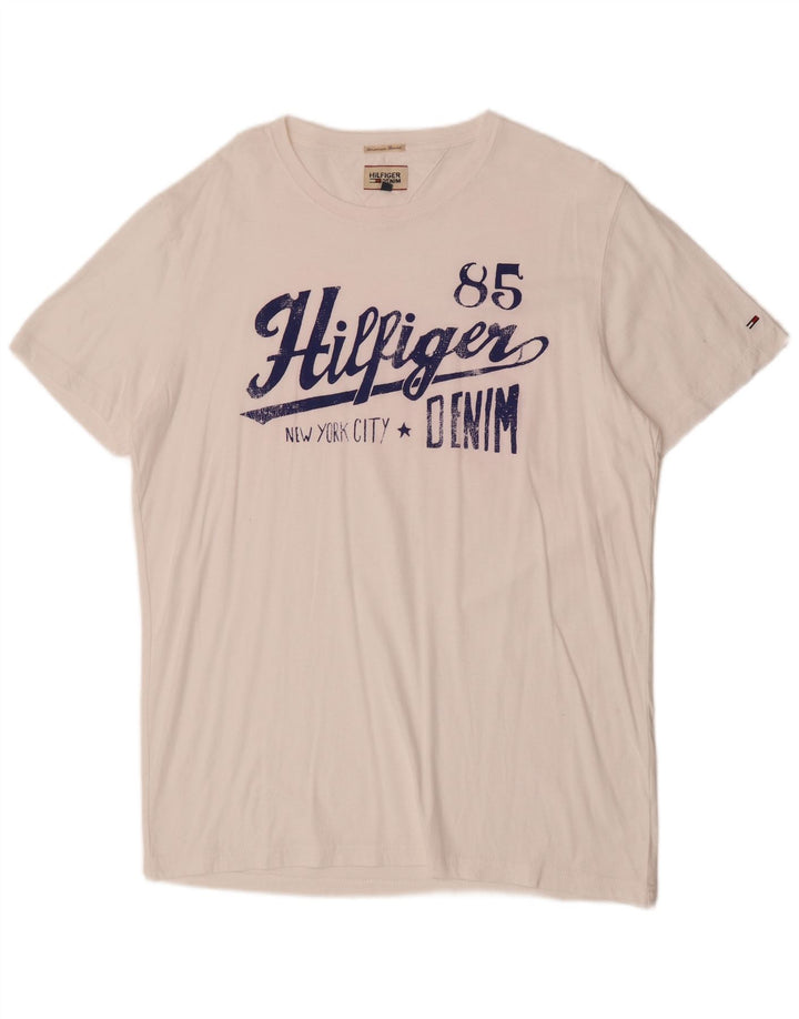 Tommy Hilfiger T-shirt graphique pour homme 2XL Blanc