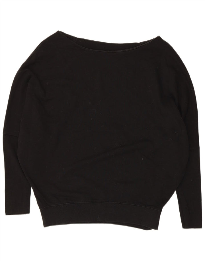 ALL SAINTS Sweat-shirt surdimensionné pour femme UK 14 en coton noir moyen