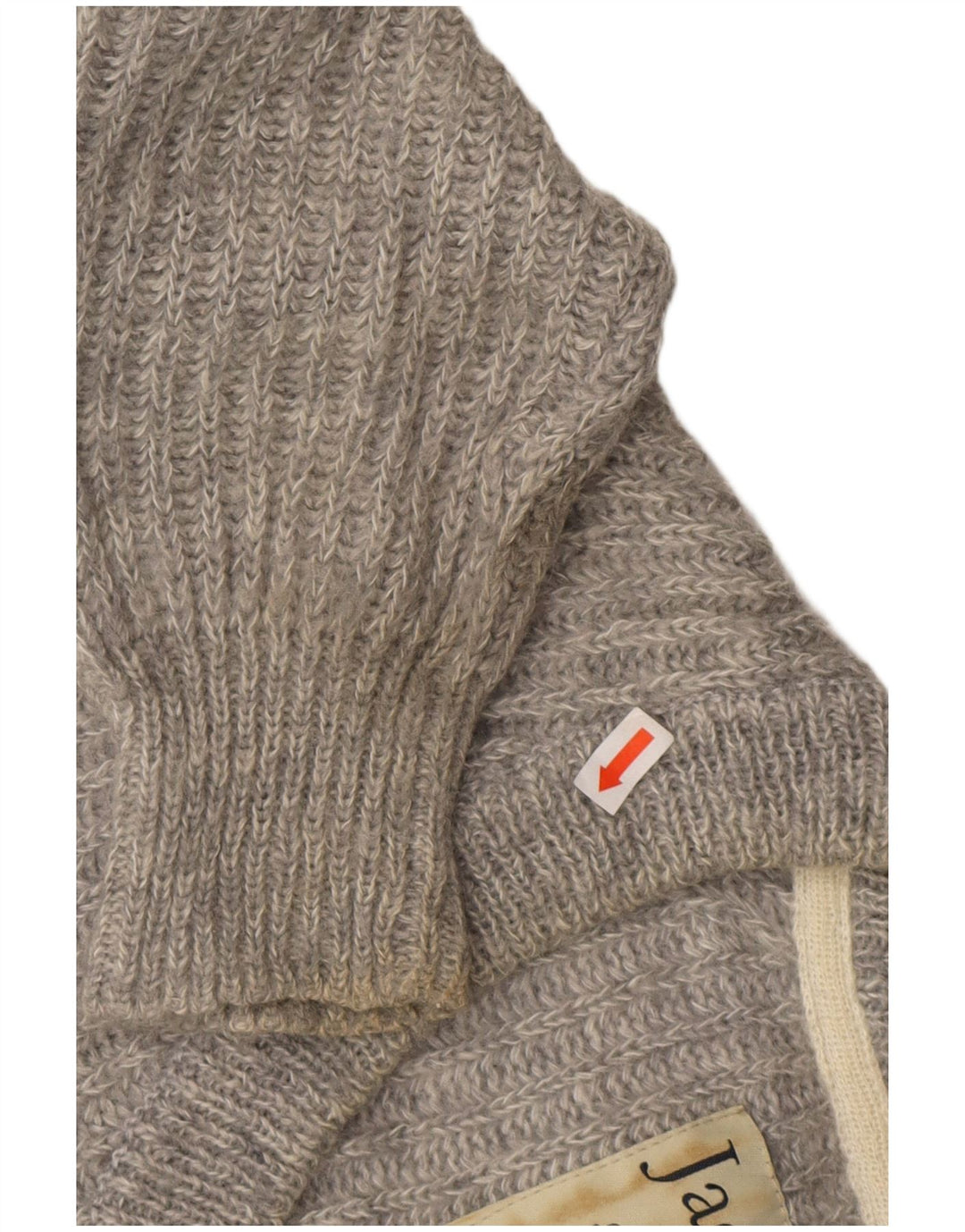 Jack Wills Pull col en V pour femme UK 8 Petit Gris Polyester