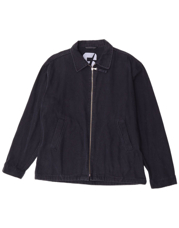 Sasch Veste Bomber Homme UK 42 XL Bleu Marine Coton