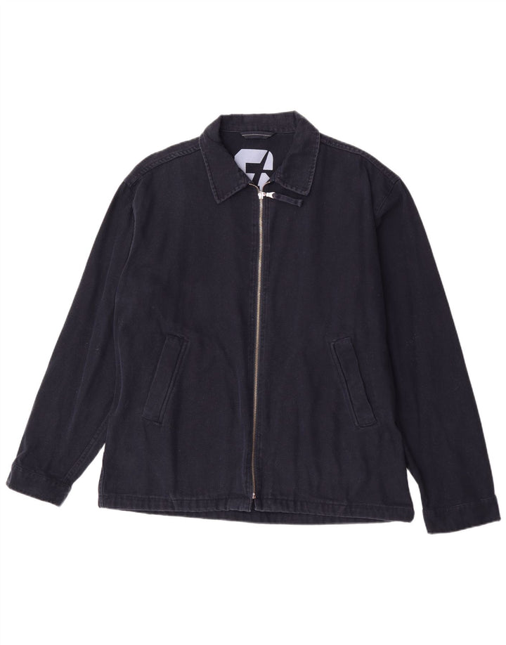 Sasch Veste Bomber Homme UK 42 XL Bleu Marine Coton