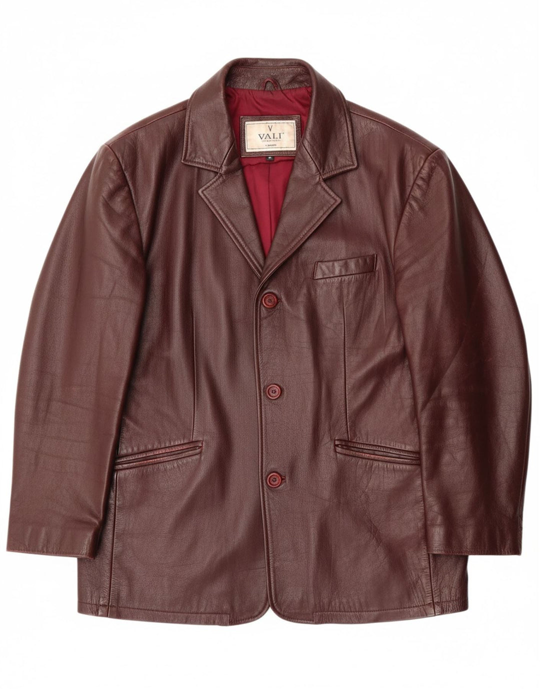 VINTAGE Mens Leather Jacket XL Brown Leather Classic