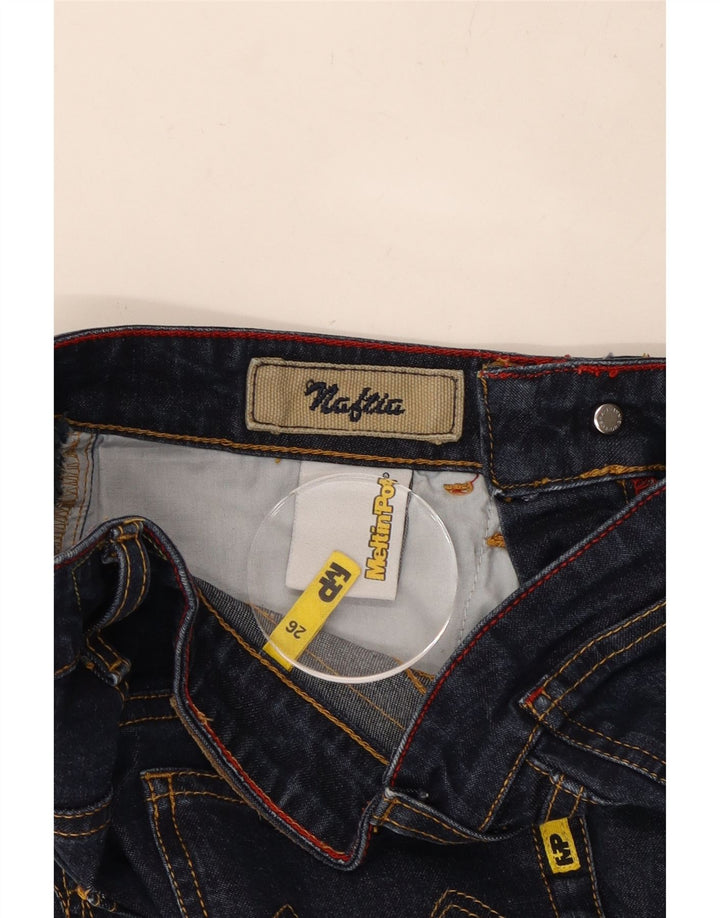 MELTIN' POT Jean Bootcut Femme W26 L29 Bleu Marine Coton