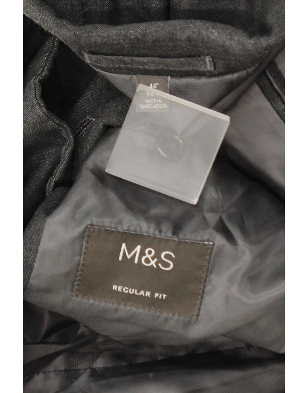 Marks & Spencer Veste blazer coupe régulière à 2 boutons pour homme Taille 44 XL Gris