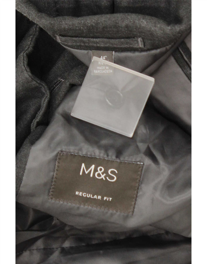 Marks & Spencer Veste blazer coupe régulière à 2 boutons pour homme Taille 44 XL Gris