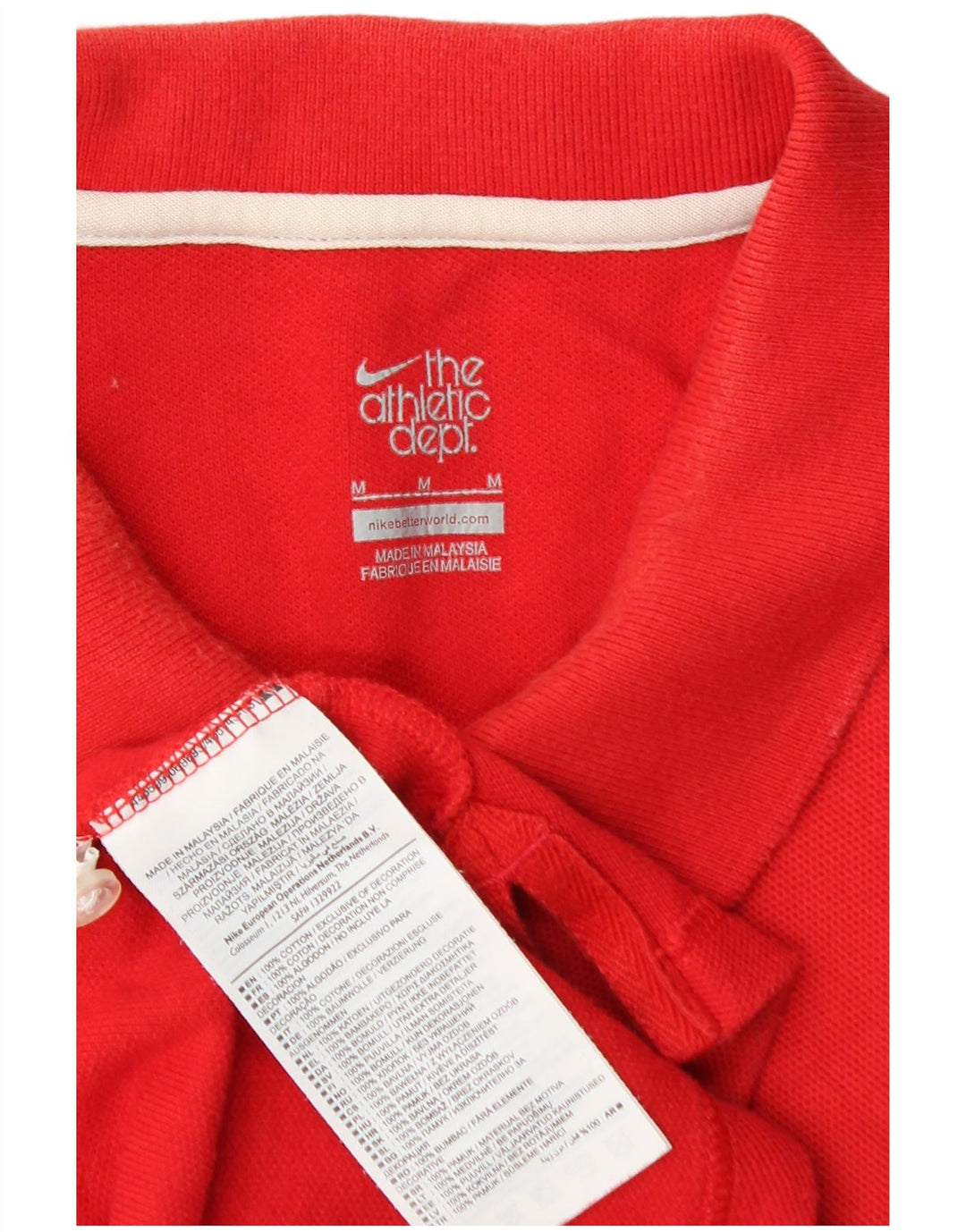 NIKE Polo Homme Rouge Moyen Coton