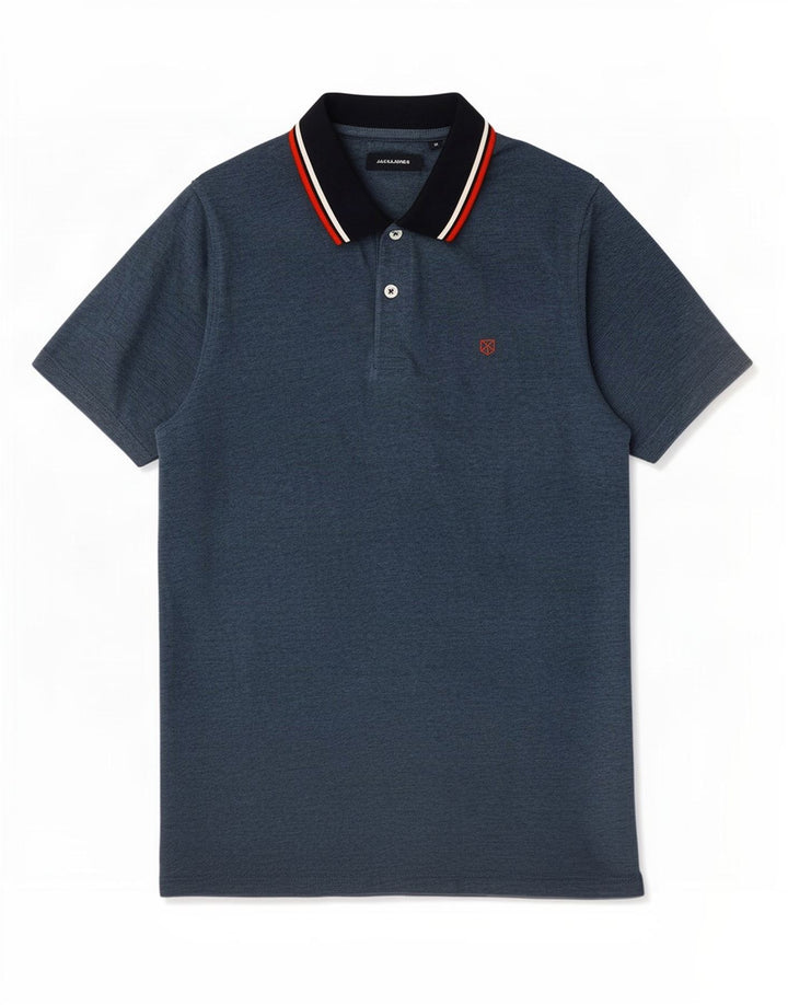Jack & Jones Polo Homme Bleu Moyen Coton