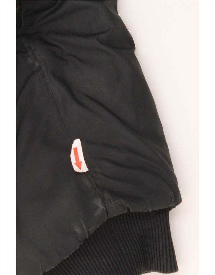 Adidas Veste rembourrée à capuche pour homme UK 42 XL Noir Polyester