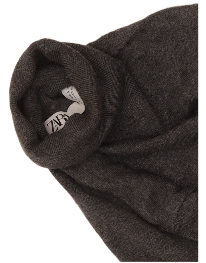 Zara Pull col roulé pour femme UK 8 Small Gris