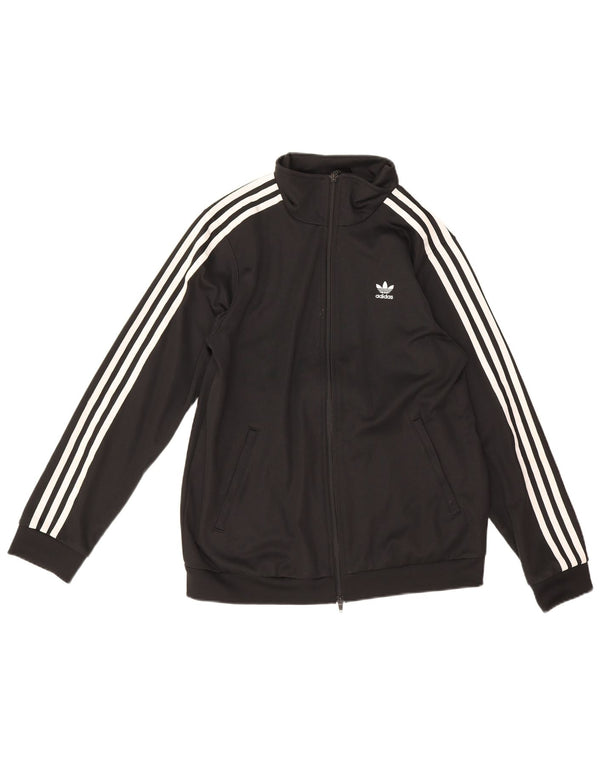 Adidas Veste de survêtement pour femme UK 12 Coton noir moyen