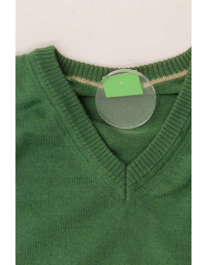 HUGO BOSS Pull Col V Homme Large Vert