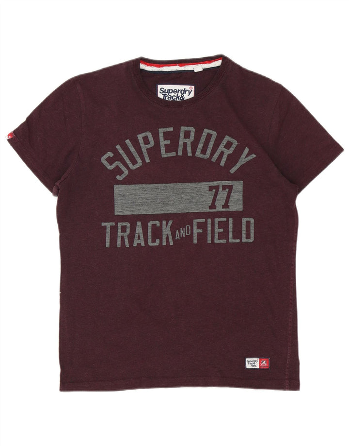 Superdry T-Shirt Graphique Homme Coton Bordeaux Moyen