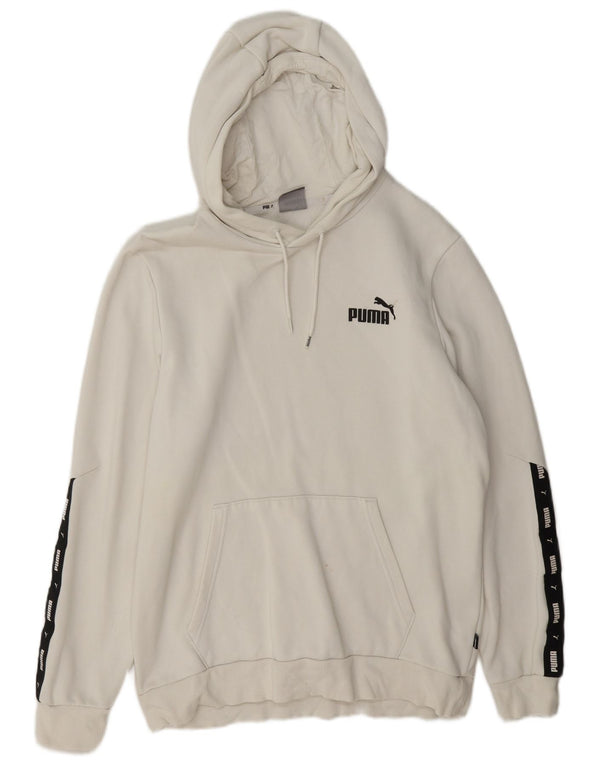 Puma Pull à Capuche Graphic Homme Blanc Moyen Coton Colorblock