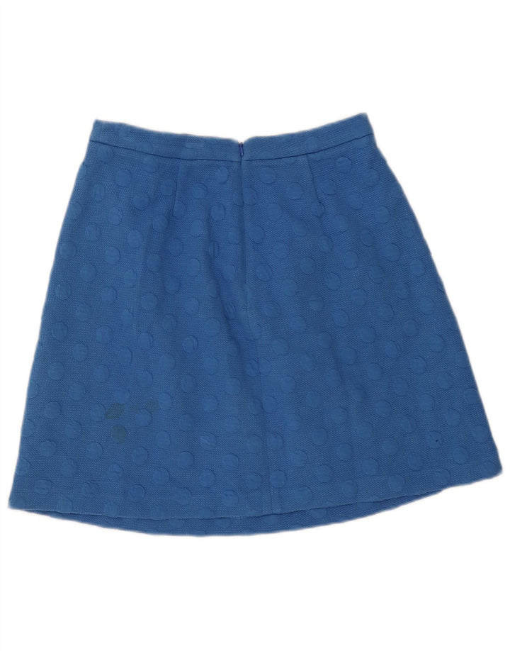 Jupe trapèze Boden pour femme UK 10 Small W28 Bleu à pois Polyester