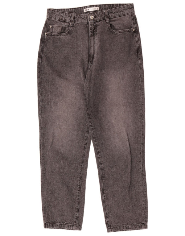 Zara Jean fuselé taille haute pour femme EU 40 Medium W30 L28 Gris Coton
