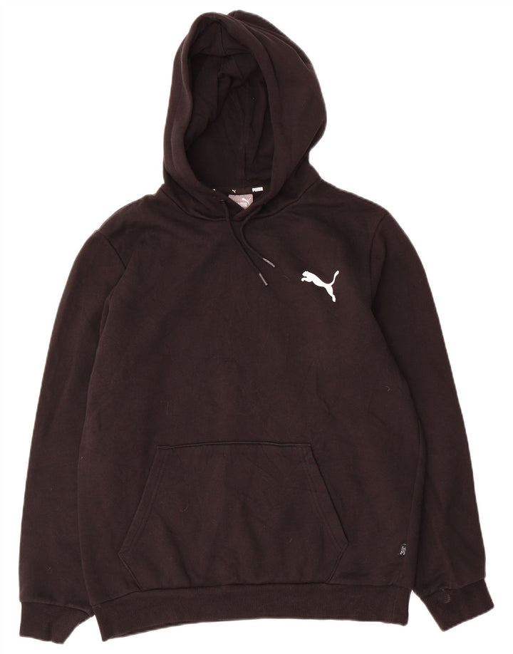Puma Pull à capuche pour homme en coton noir moyen