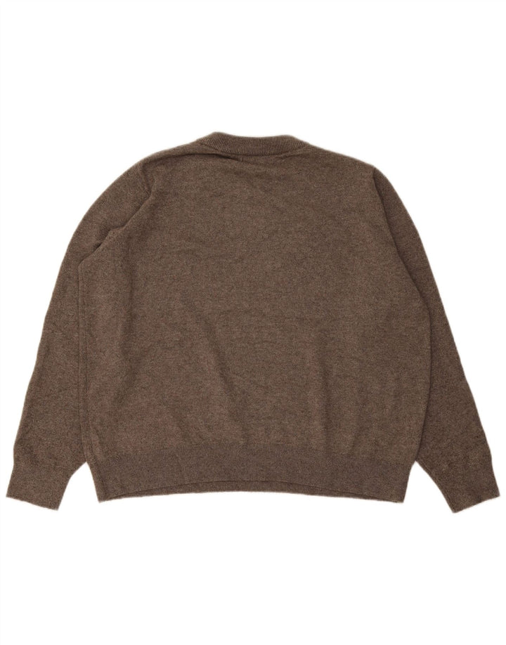 Marks & Spencer Pull à col rond pour homme en polyester marron Taille L