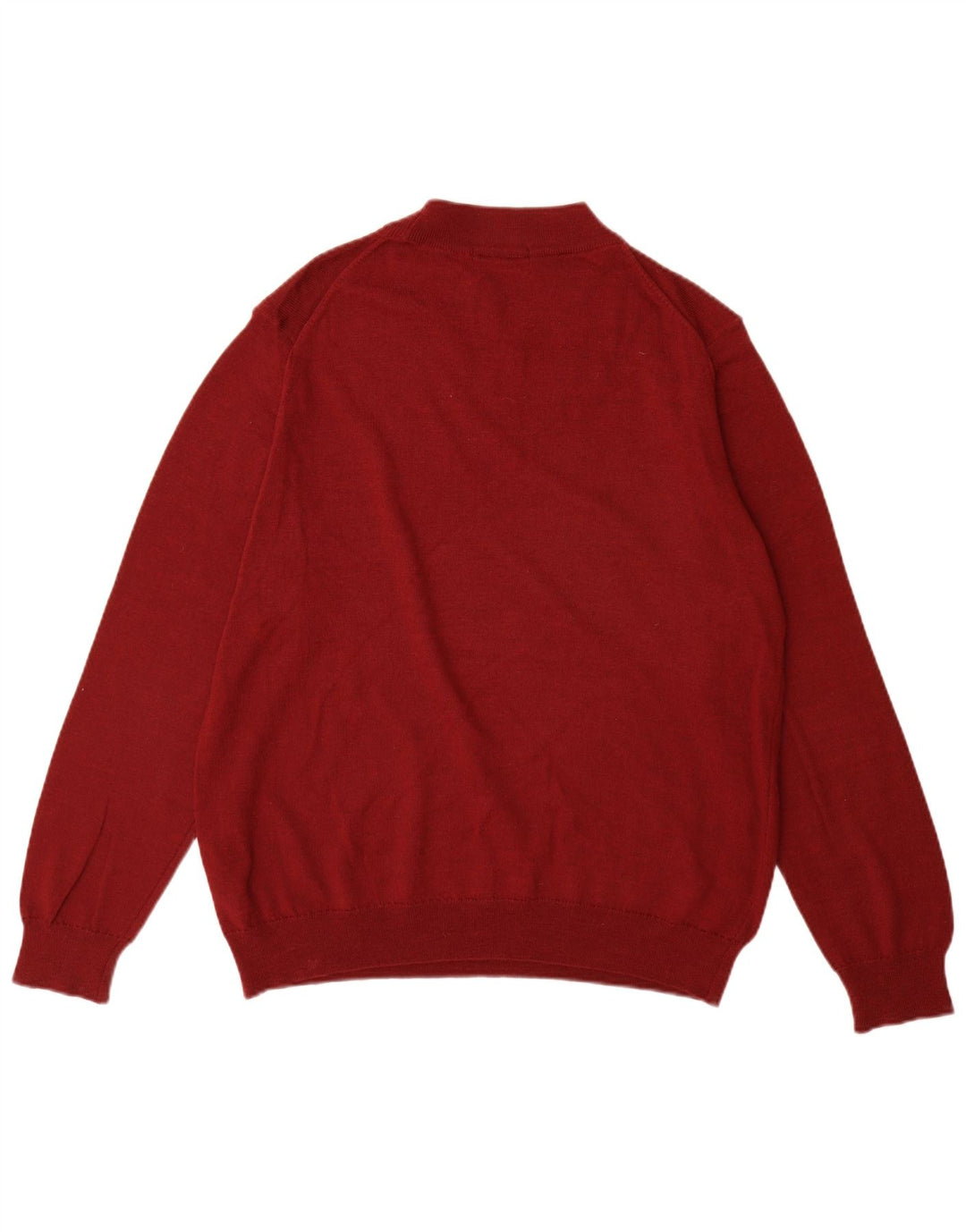 Marks & Spencer Pull à col rond pour homme en laine mérinos rouge