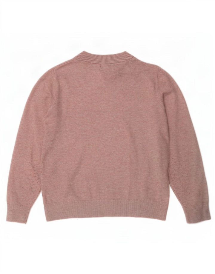 Marks & Spencer Pull à col rond pour femme UK 10 Petit Rose Polyester