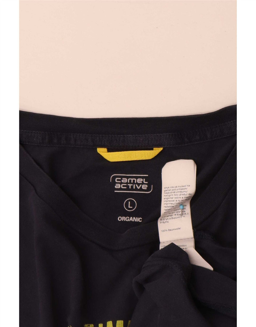 Camel Active T-Shirt Graphique Homme Grand Bleu Marine Coton