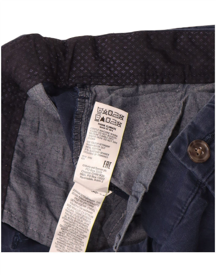 Marks & Spencer Pantalon Chino Droit Regular Homme W40 L33 Bleu Marine