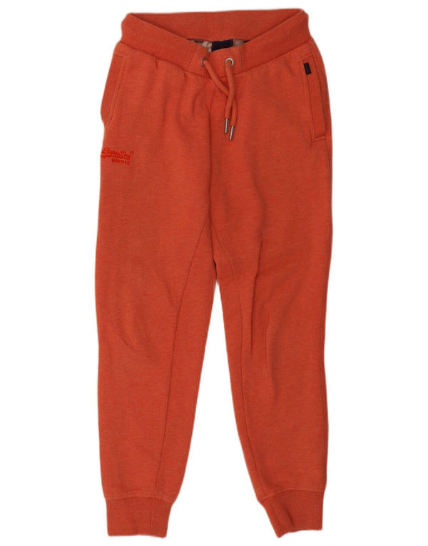 Superdry Pantalon de survêtement pour femme Joggers UK 10 Small Orange Cotton