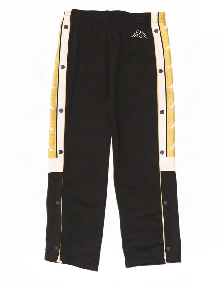 Kappa Pantalon de Survêtement Graphique Crop Homme Noir Small Colorblock