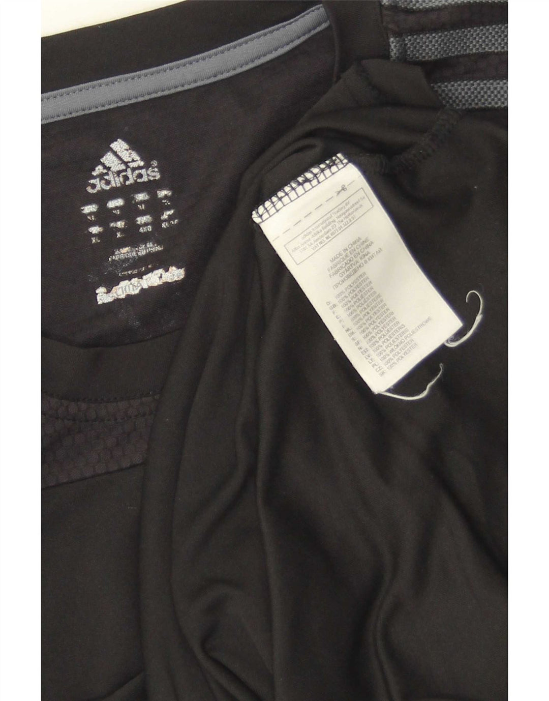 Adidas Climalite T-Shirt Top XL Noir Colorblock Polyester