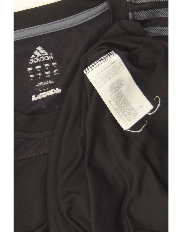 Adidas Climalite T-Shirt Top XL Noir Colorblock Polyester