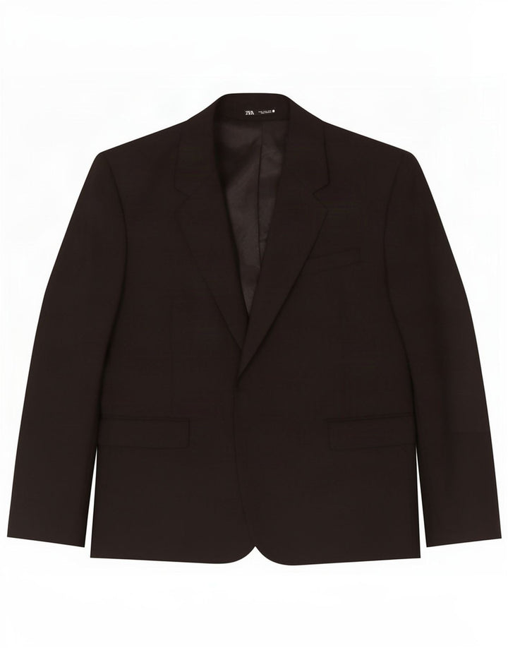 Zara Veste Blazer Homme EU 52 Large Noir Polyester