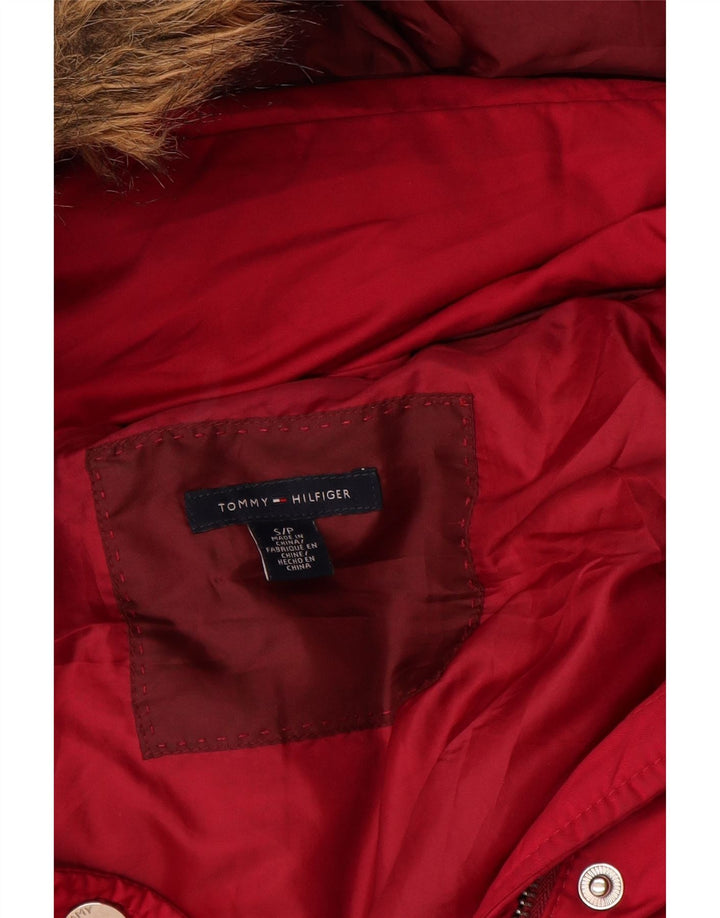 Tommy Hilfiger Veste matelassée à capuche pour femme UK 10 Small Rose Polyester