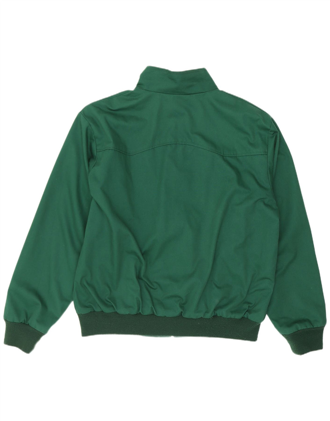 vintage Mens Bomber Jacket UK 40 Grand Vert Polyester Rétro