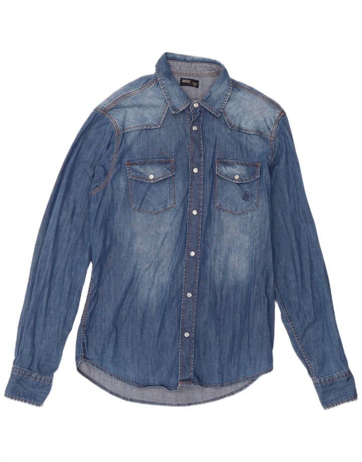 Chemise en jean pour hommes Rifle grand coton bleu