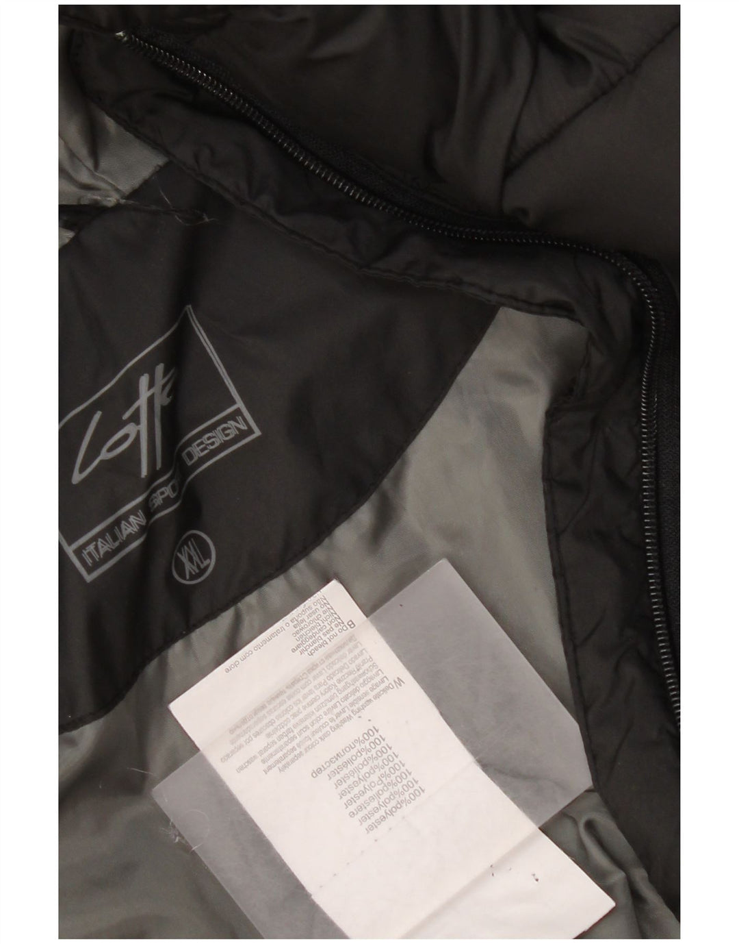 Lotto Veste matelassée à capuche pour homme UK 44 2XL Noir Polyester