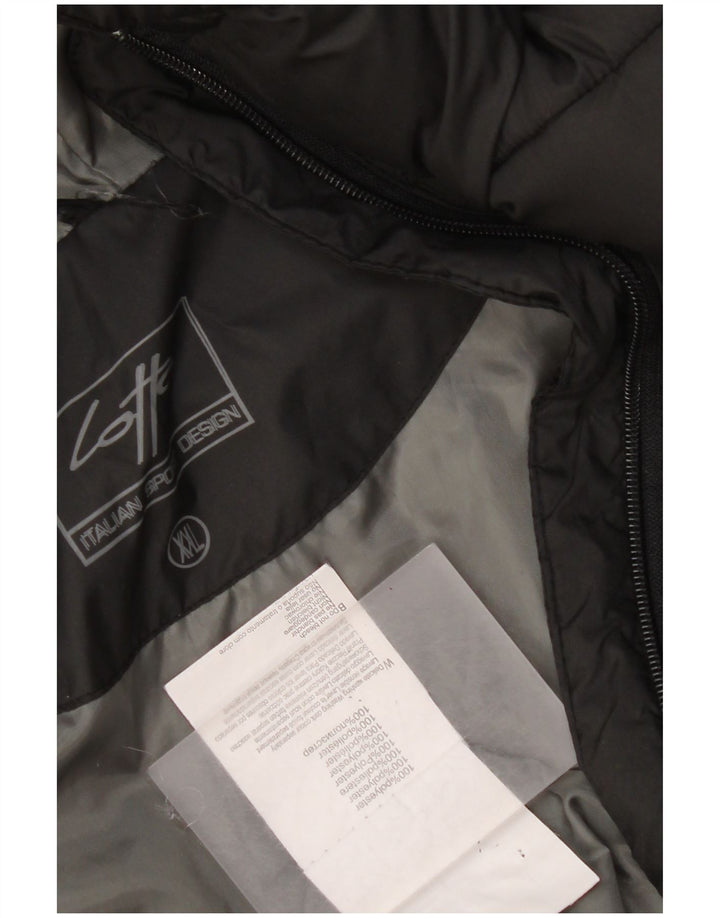 Lotto Veste matelassée à capuche pour homme UK 44 2XL Noir Polyester