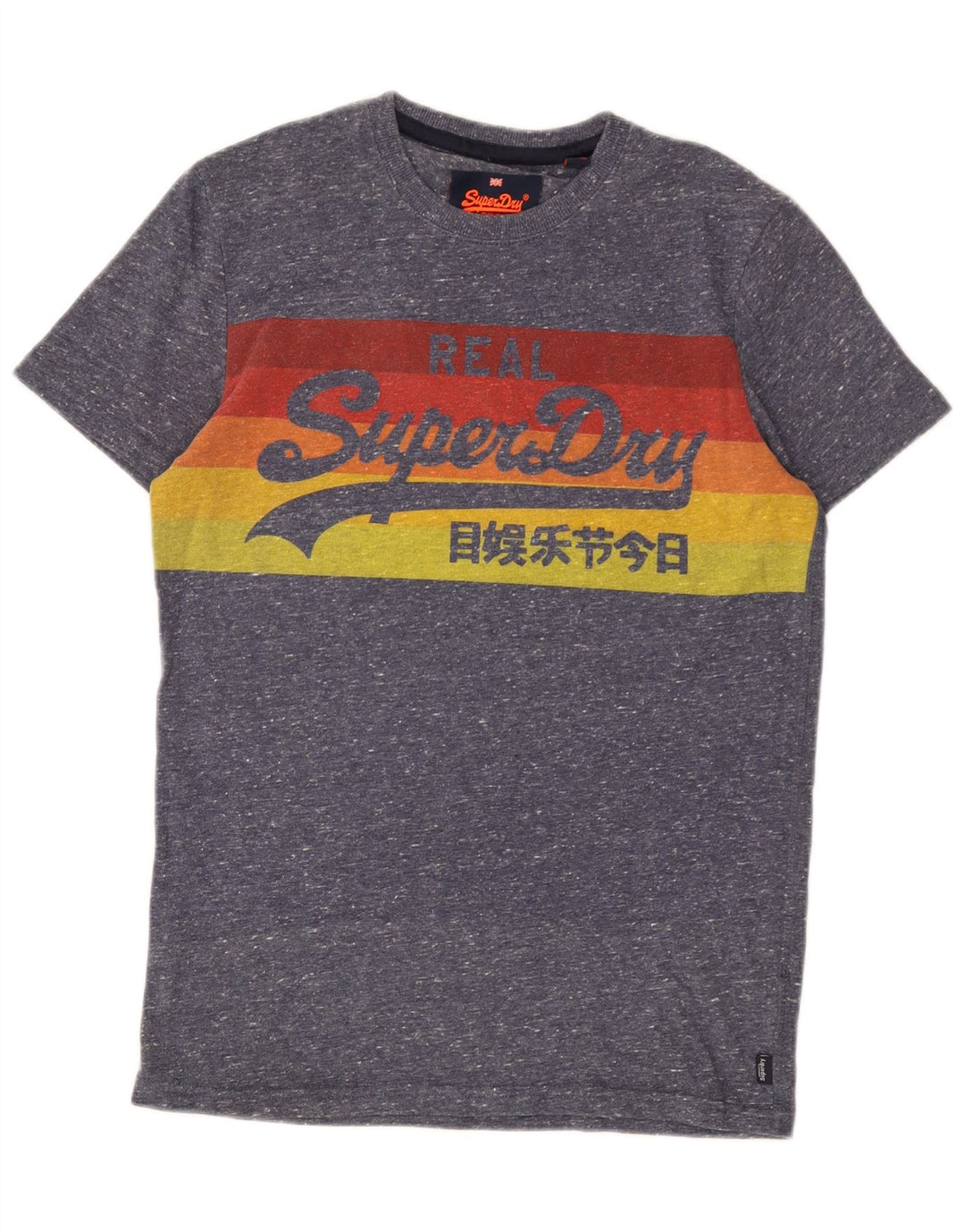 Superdry T-Shirt Graphique Homme Petit Bleu Moucheté Coton