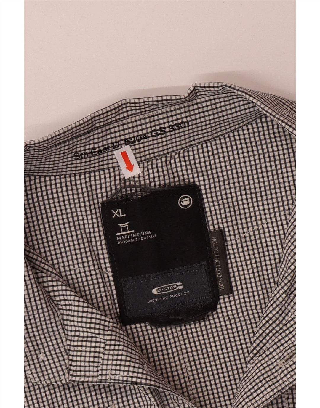 G-STAR Chemise Homme XL Noir Carreaux Coton
