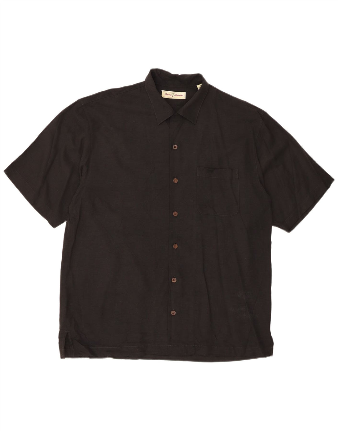 Tommy Bahama Chemise graphique à manches courtes pour homme en soie noire moyenne